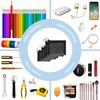 6 Packs Mini Zipper Toiletry Bag, Clear Mesh Zipper Cosmetic Small Purse Black Nylon Waterproof Small Purse Makeup Bag for Women, Portable Office Stationery Pouch.