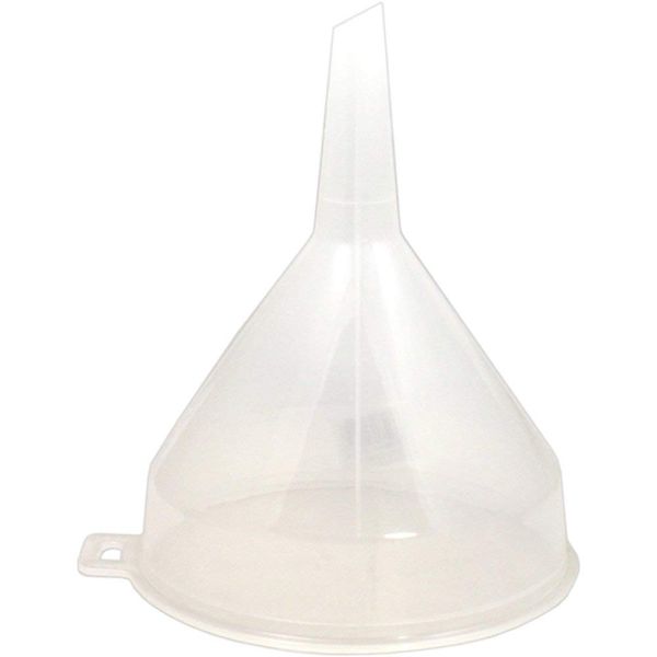 Whitefurze Plastic Funnel (WT888/1), 1-Pack, White/Clear, 14cm (5.5")