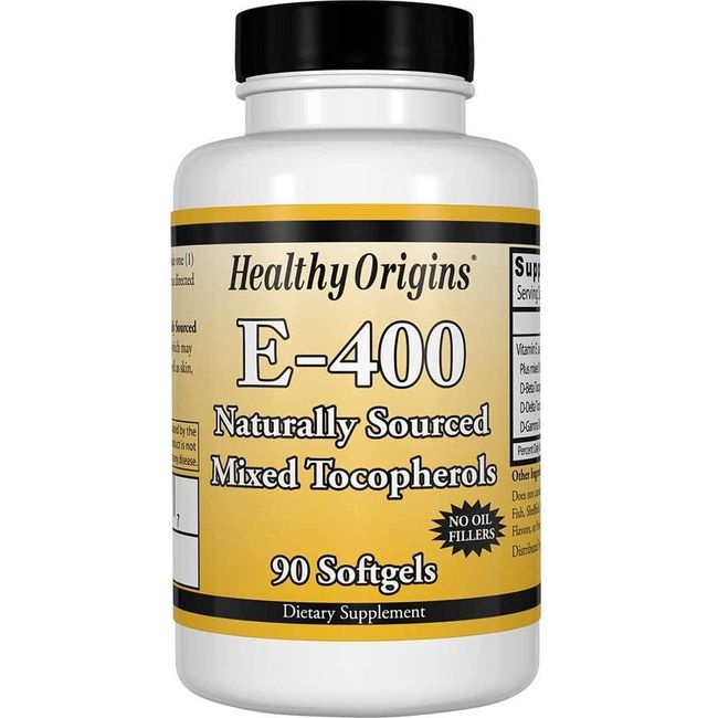 USA Origin Vitamin E 400LU Nature Mixed Toco Gel 90 Count