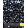 500 Micro Rings with Silicone Insert for Micro Ring Extensions Real Hair Extensions – Black