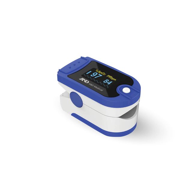 A&D Medical UP-200 Pulse Oximeter - CE Approved Blood Oxygen Monitor - Finger Oxygen Saturation Monitor/SATS Monitor SpO2 for Adults and Child - Certified Medical Pulse-Oximeter