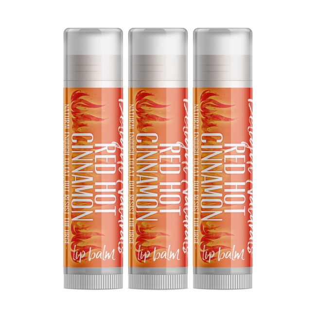 Delight Naturals Red Hot Cinnamon Lip Balm - Set of Three