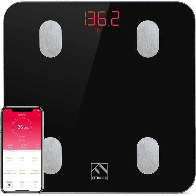 Bluetooth Body Fat Scale, Smart Wireless BMI Bathroom Weight Scale