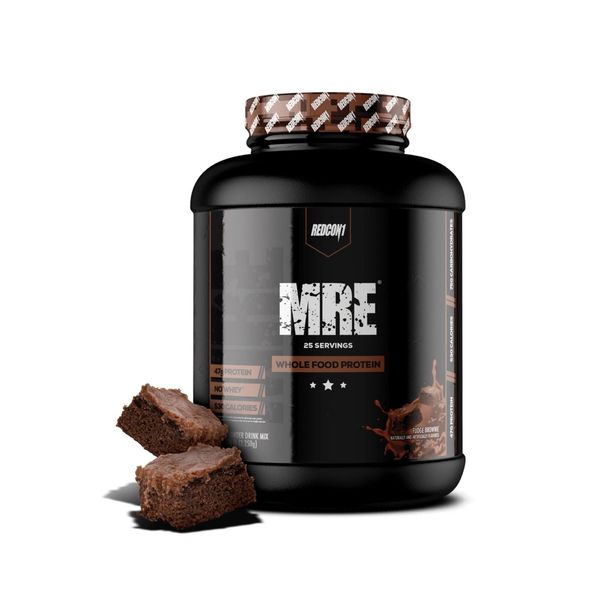 REDCON1 MRE Protein Powder, Fudge Brownie - Meal Replacement Protein Blend Ma...