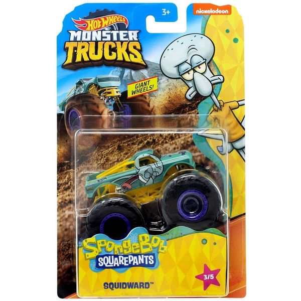 Hot Wheels Monster Trucks Squidward, [1:64 Scale] Spongebob Squarepants 3/5