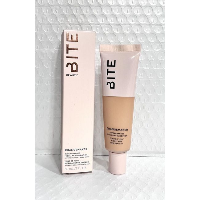 Bite Beauty Changemaker Supercharged Micellar Foundation 1oz Shade M60 New!