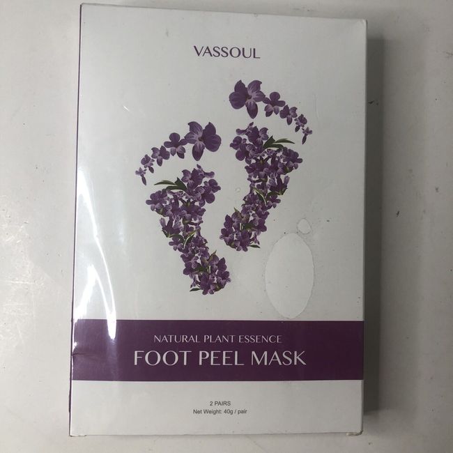 Vassoul Natural Plant Essence Foot Peel Mask 2 Pairs Exfoliating Lavender