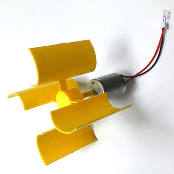 1PCS Small DC Motor Vertical Micro Wind Turbines blades Generator Project Kit US