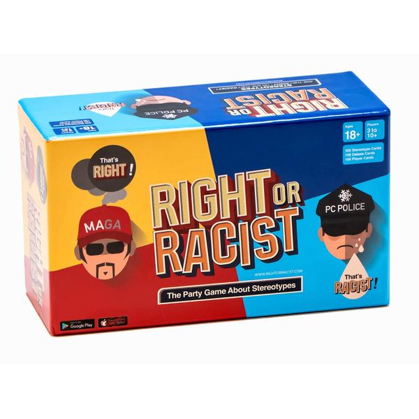 Right Or Racist - Funny White Elephant Gift - Gift For Men - Party Game - Hilarious Game - Great Gift - Birthday Gifts for Men and Women