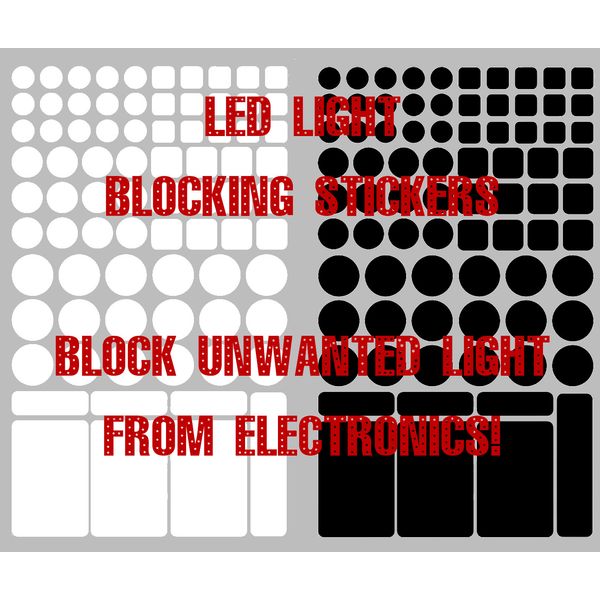 LED Light Blocking Blackout Stickers for Electronic LEDs 2 Sheets MADE IN USA