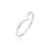 Elli Women's 925 Sterling Silver V-Shape Ring, Size M