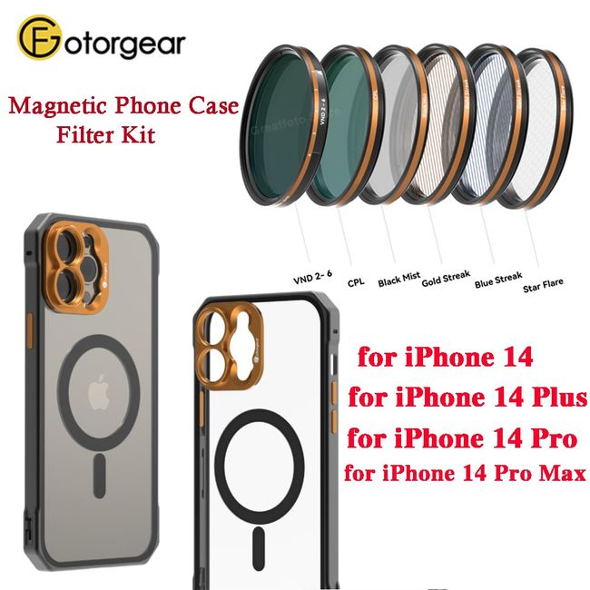 Fotorgear Professional Phone Filter Kit with Storage Bag For Xiaomi 12S  Ultra Phone Case 52mm CPL/ND/star/Black Mist filter