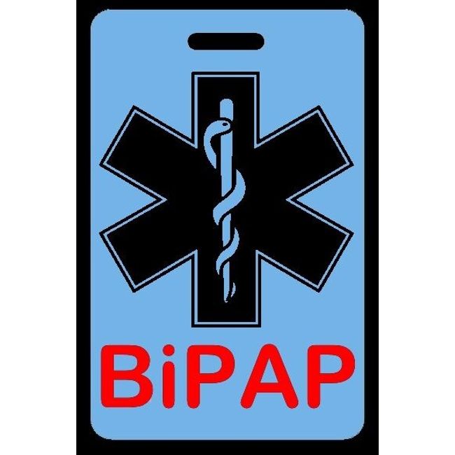 Sky Blue BiPAP Bag Tag - Sleep Apnea