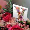 3dRose, Bright Beautiful Flower Monogram Y, 1 Greeting Card with envelope