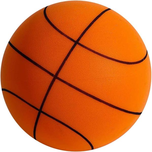 YGYZKJSD Silent Basketball,Size 7 (24cm/9.4inch) Quiet Basketball Indoor,Uncoated High-Density Foam Ball,Soft, Flexible,Lightweight High Density Silent Indoor Basketball for Adult(No.7)