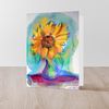 CafePress Sunflower, Bright, Fun, Folded Greeting Card Matte