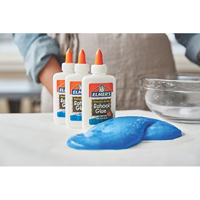  Elmer's Liquid School Glue, Clear, Washable, 5 Ounces, 8 Count  - Great for Making Slime : Office Products