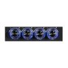 fasient 4-Channel PC Fan Controller | Fan Speed Control Front Panel | Quiet | Blue LED Light