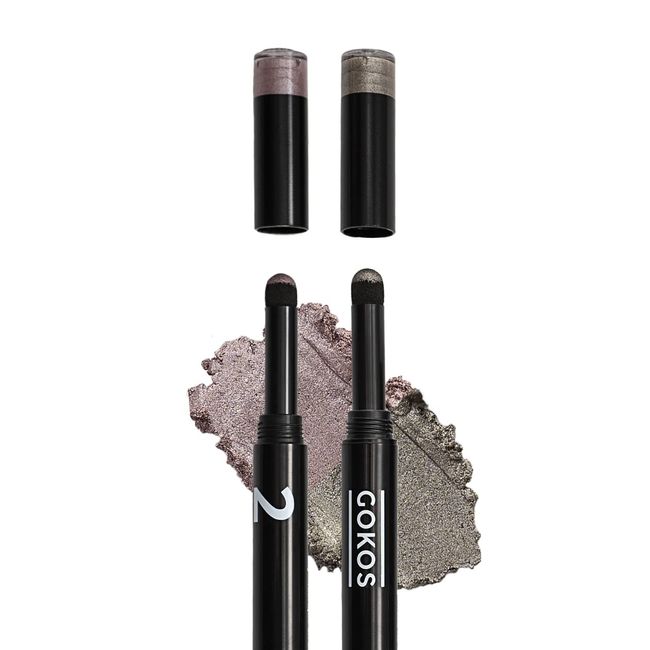 GOKOS EyeLighter | Lidschattenstift | zweifarbiger Duo-Highlighter mit integriertem Schwämmchen für Smokey Eyes | Eyeshadow mit Cream-to-Powder Textur | nachfüllbar | Made in Germany | GO glam! 228