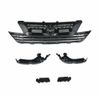 6PCS For CR-V 2007-2009 CRV Front Upper Lower Chrome Grille Grill Mesh Brackets