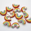 Felt Rainbow with Clouds - 2 Count - 4.5cm - 5.5cm - Primary Rainbow Colours