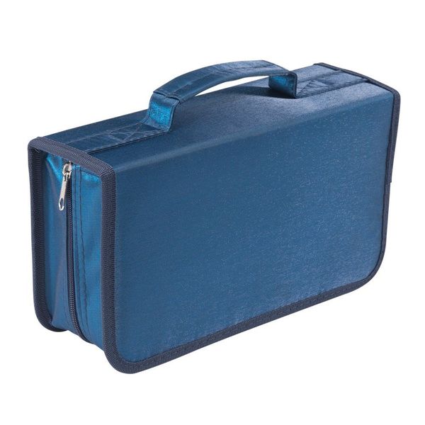 128 Capacity CD/DVD case Wallet, Storage,Holder,Booklet by Rekukos（Blue）