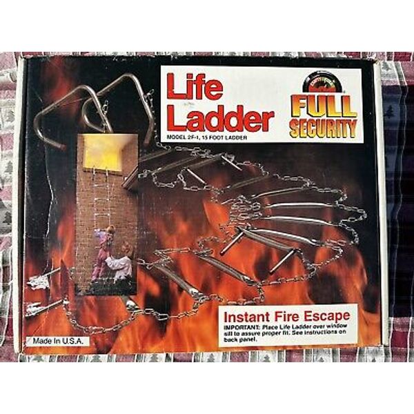 Life Ladder Instant Fire Escape Full Security 15 Foot Chain Tested to 700 Lbs