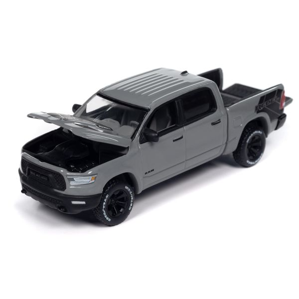 2023 1500 Rebel Havoc Edition Pickup Truck Ceramic Gray Muscle Trucks Series 1/64 Diecast Model Car by Auto World 64462-AWSP164B