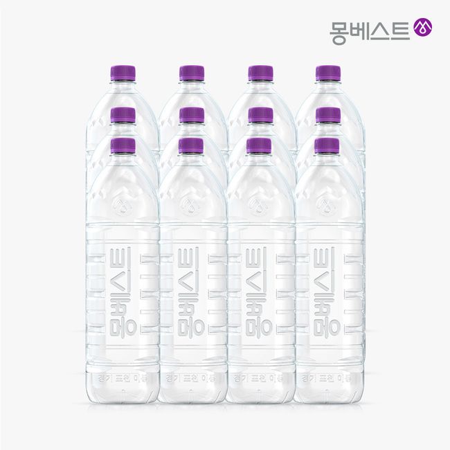 Montbest With Us 2L 24 bottles label-free mineral water