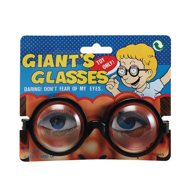 Bristol Novelty GJ231 Giants Glasses Party Accessory Set, Unisex-Adult, Black/Clear, One Size