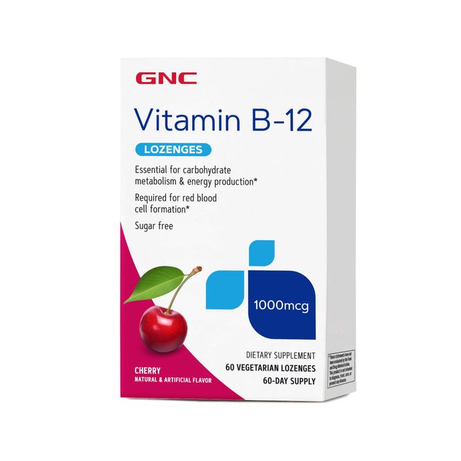 GNC Vitamin B-12 1000 mcg Lozenges - Cherry