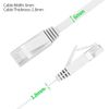 Jaremite Ether Cable 20 ft, Cat6 Ethernet Cable 20ft Flat White/Flat White Rj45 Cat 6 Computer Wire for Modem, Router, PS4, Xbox