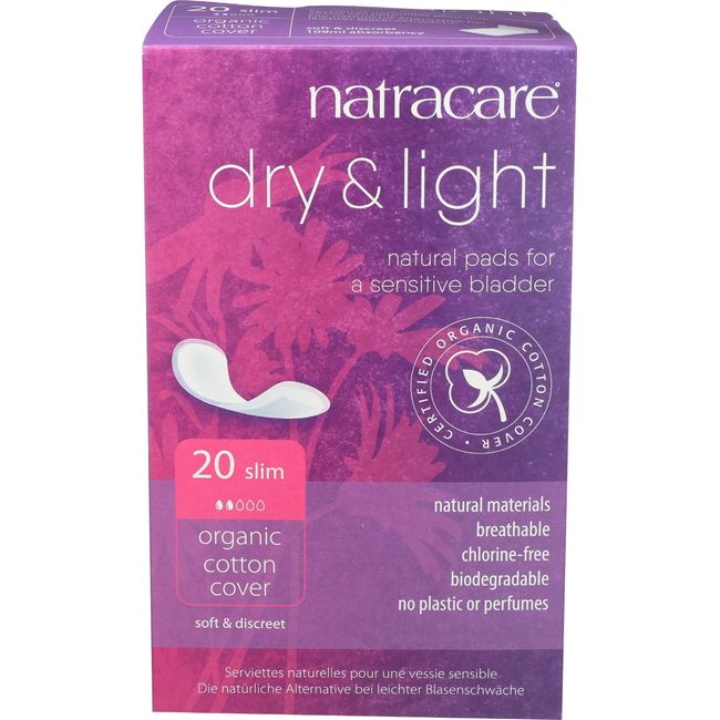 Natracare Dry and Light Individually Wrapped Pads, 20 Count