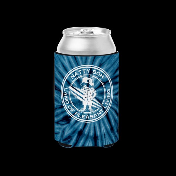 Retro National Bohemian Surfer Dude (Blue Tie Dye) / Can Cooler - Blue / 10/$6 Each