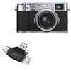 BoxWave Smart Gadget Compatible with Fujifilm X100V - AllReader SD Card Reader, microSD Card Reader SD Compact USB - Jet Black