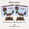 Cedar Backflow Incense Cones - Dual Pack of 10 Cones - Waterfall Effect