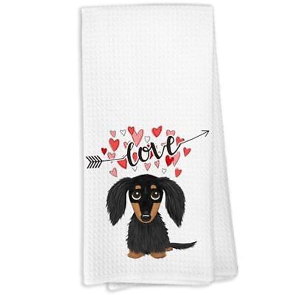 Black Dachshund Kitchen Towels Dachshund Gifts Dachshund Pet Dog Dish Towels ...