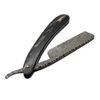Classic Vintage Shaving Razors for Men New - Genuine Buffalo Horn Handle - Straight Cut Throat Shaving Razor - Damascus Steel - Beard Trimmer Razor - Wet Shaving Black - Storage Case