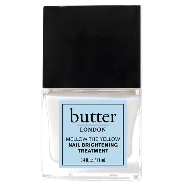 butter LONDON Mellow The Yellow Nail Brightening Treatment, Exfoliates Dry Nails, Vitamin E, Lemon Fruit Extract, Cruelty Free 0.40 Fl Oz (Pack of 1)