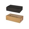 5x Versand-Set/ 2er Flaschen Geschenkkarton Schwarz Leinenoptik + Versandkarton