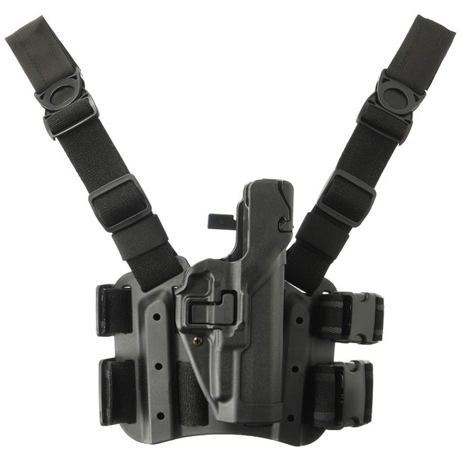 BLACKHAWK Serpa Level 3 Tactical Black Holster, Size 00, Right Hand (Glock17/19/22/23/31/32)