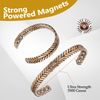 Feraco Copper Bracelet for Women, Magnetic Bracelets for Women, 99.99% Pure Copper Cuff Bangle with 3500 Gauss Healing Magnets, Adjustable, Tricolor Braided