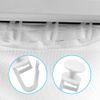 Plastic White Curtain Hooks - 50 Pcs Track Gliders for Caravan, Ceiling & Shower Curtains