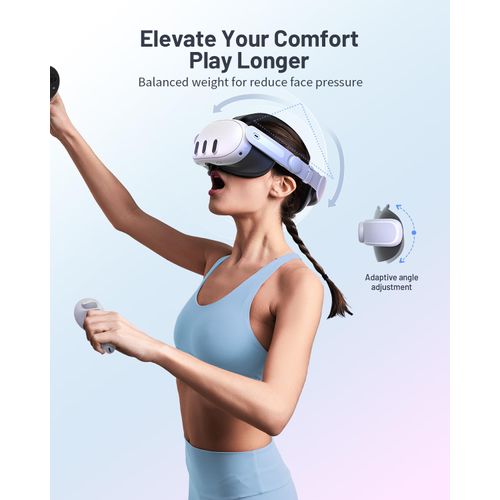 Zybervr Headband for Quest 3 Accessories, Comfort VR Headset Elite Band for Meta Quest 3, Adjustable, Lightweight Band as Replacement