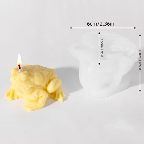 Toad Silicone Mold, Ugly Frog Candle Mold for Soap Soy Wax DIY Handcraft, Frogs Resin Mold for Party Home Dinner Festive Days Wedding Car Decoration (Small)