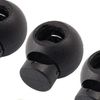 20 Pcs Spring Loaded Plastic Round Toggle Stopper Cord Locks End, Black, 1.8 x 1.5 x 1.5 cm