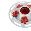 WOSIBO Hummingbird Feeder Replacement Bottom Base Replacement Part Includes Red Plastic Base Metal Top and Brushes (Silver-2)