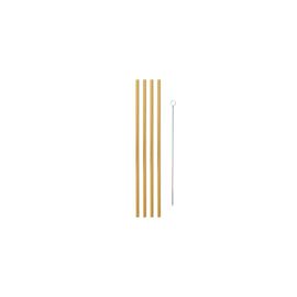 Porter 10 Metal Straws Set/4, Gold