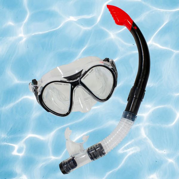 Black Scuba Mask with Snorkel Pool Set - Ages 14+