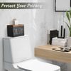 Stylish Black Tampon Holder with Hinged Lid - Bathroom Organizer